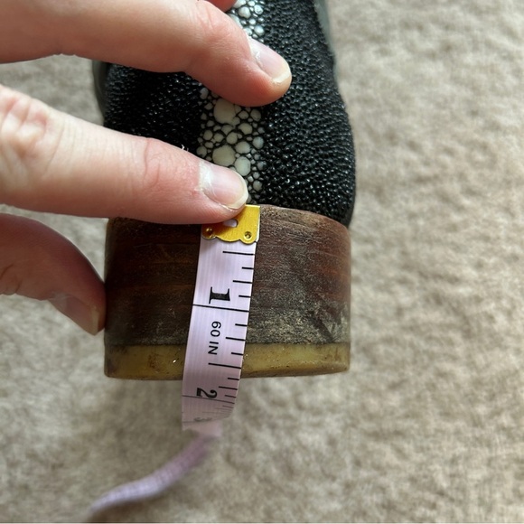 El General 1901 Exotic Stingray Leather Blue Black Embroidered Cowboy Boots 9.5 - Picture 12 of 12